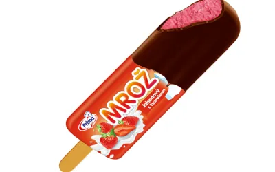 Mrož jahodový s tvarohem v tmavé polevě | Prima | Bidfood